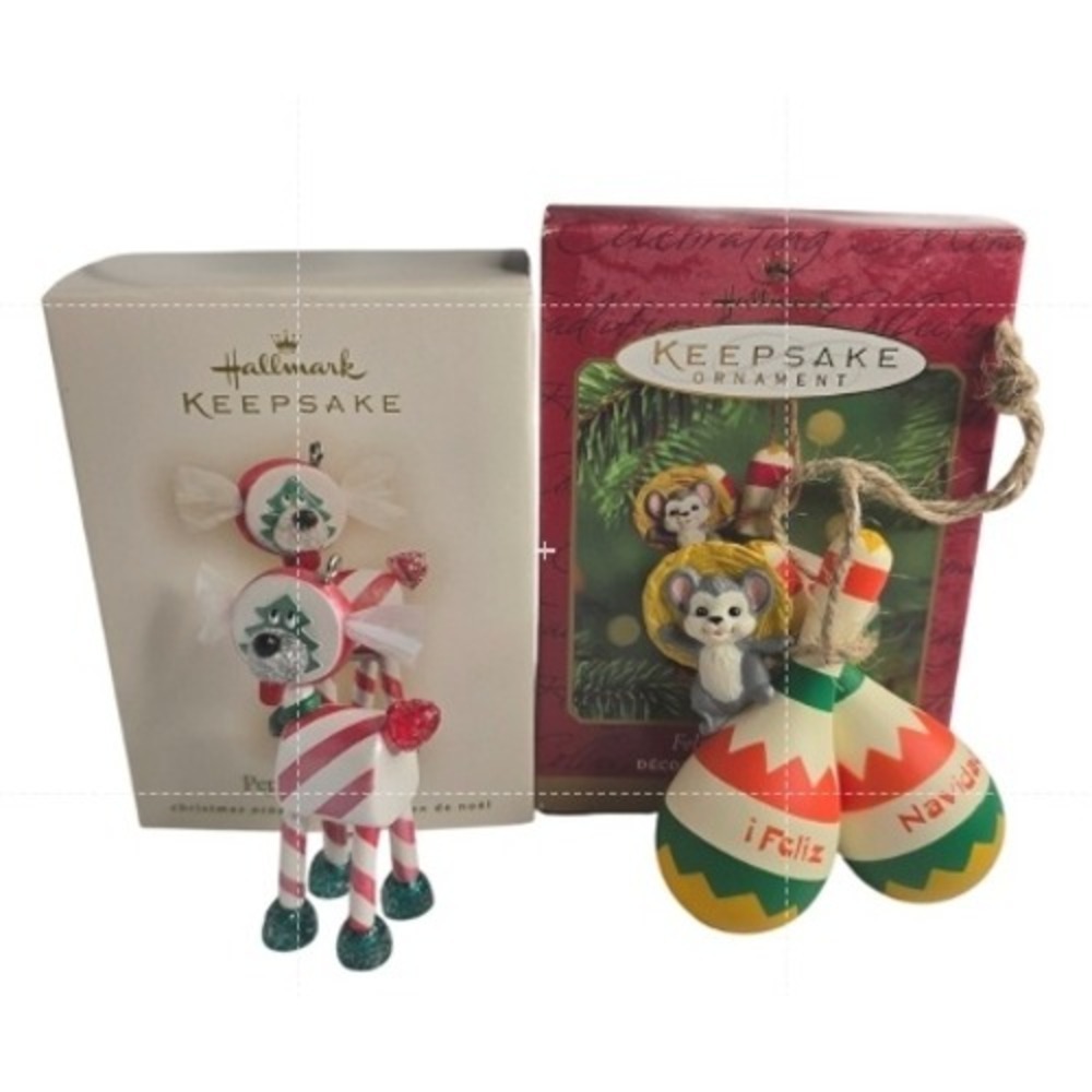 Hallmark‎ Keepsake Ornaments Peppermint Pup Feliz Navidad Dated